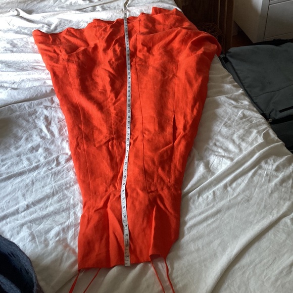 Almost new Mara Hoffman orange Verona linen dress with pockets size 4 - Picture 6 of 8